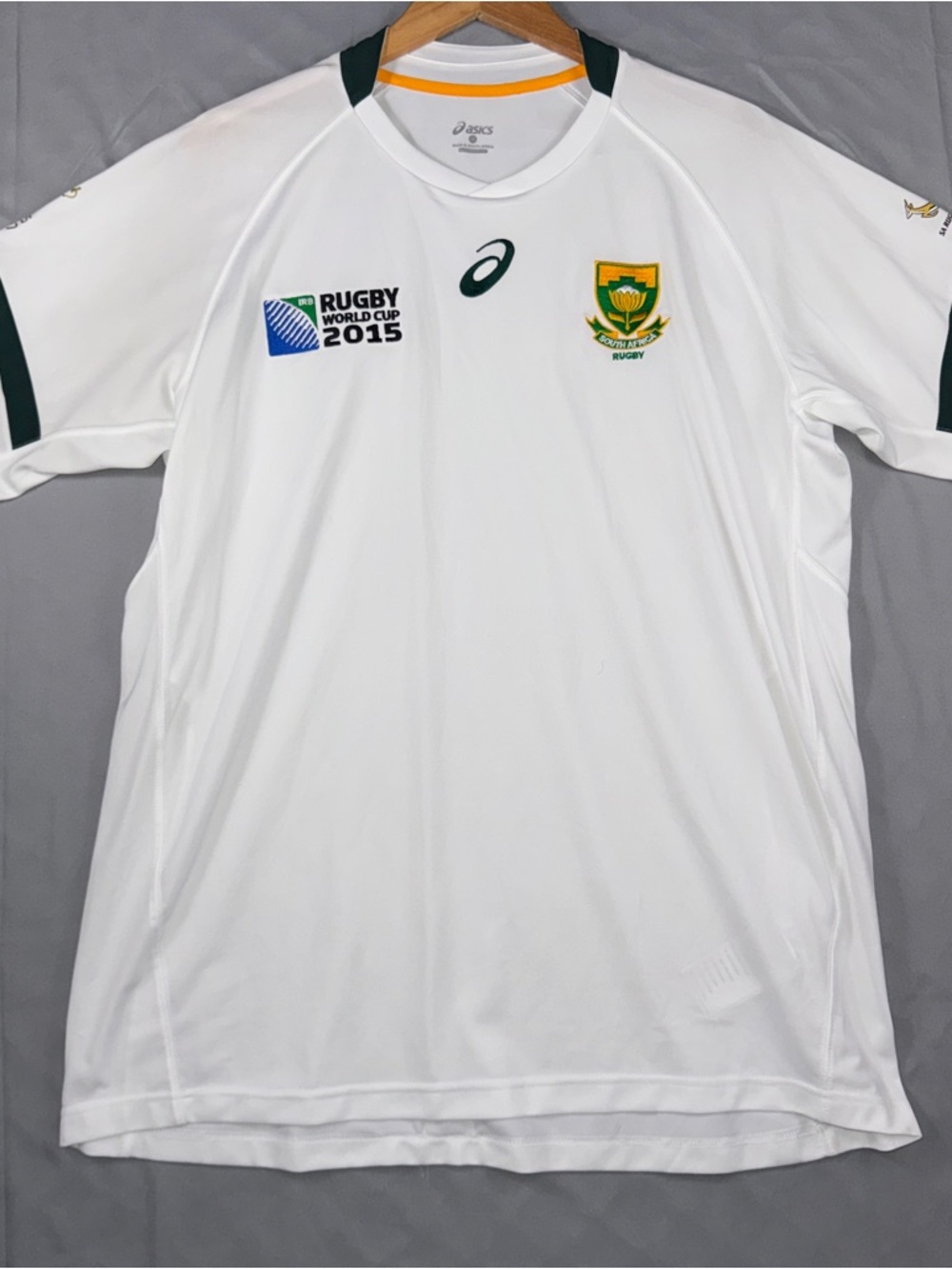 ASICS South Africa Springboks 2015 Rugby World Cup Away Jersey Size 2XL